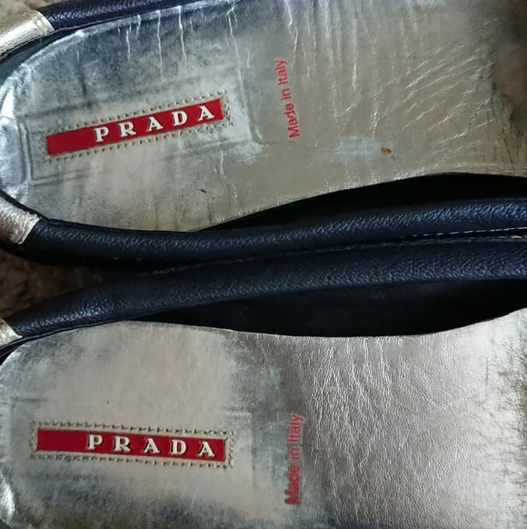 Prada Made in Italy Slip on Navy Loafers size 38